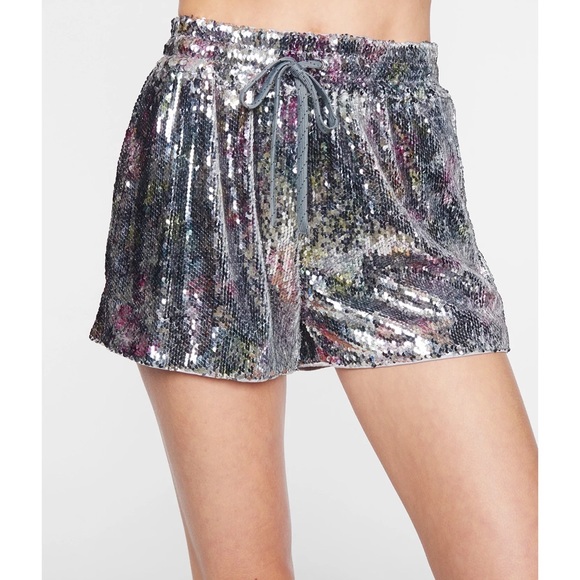 NWT Pam & Gela | Sequin Hi-Waist Shorts - Picture 2 of 9